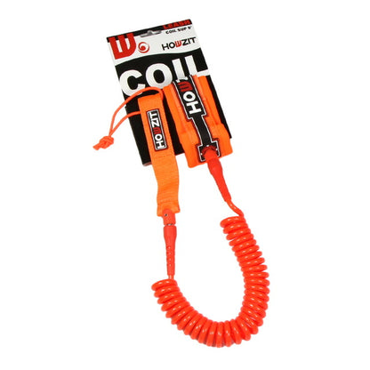 SUP LEASH HOWZIT COIL ORANGE 9'
